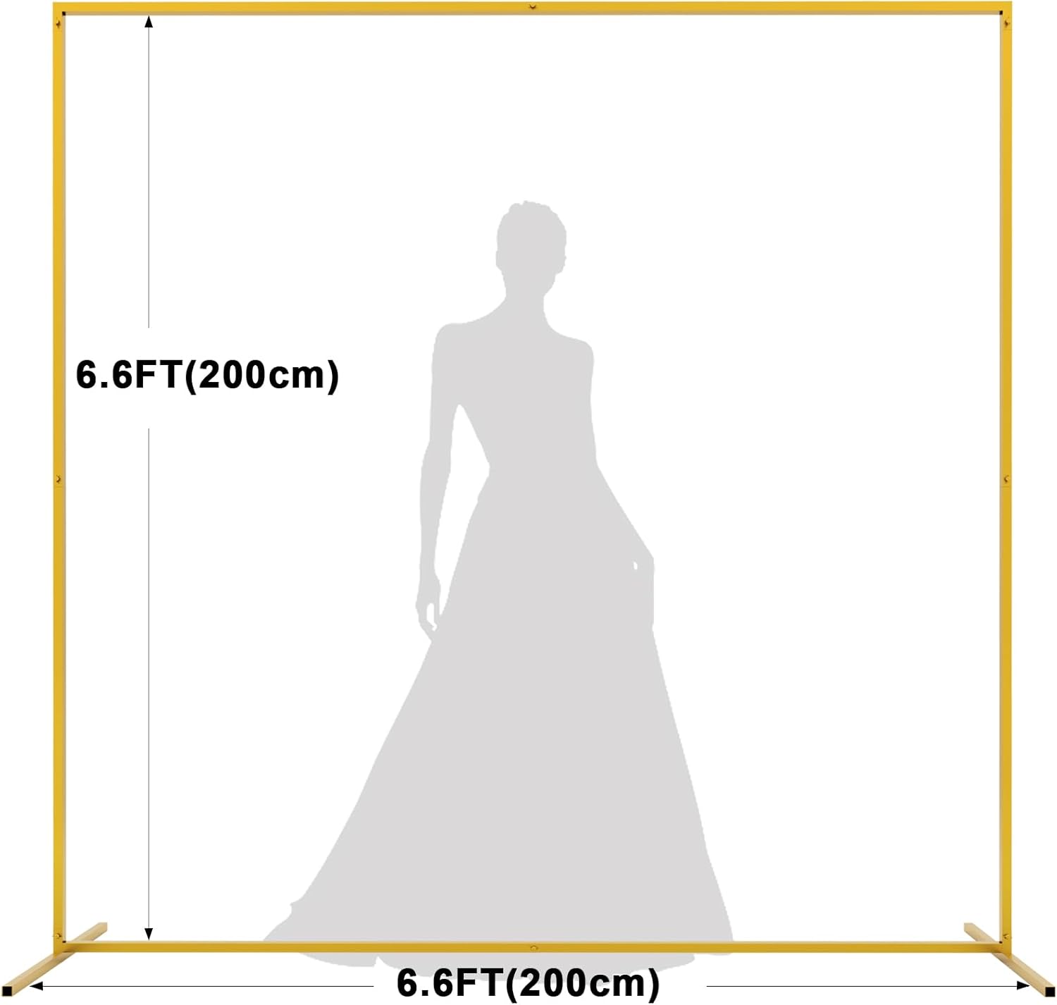 6.6FTx6.6FT Gold Wedding Arch  - đánh giá và giá Wedding Balloon Arch