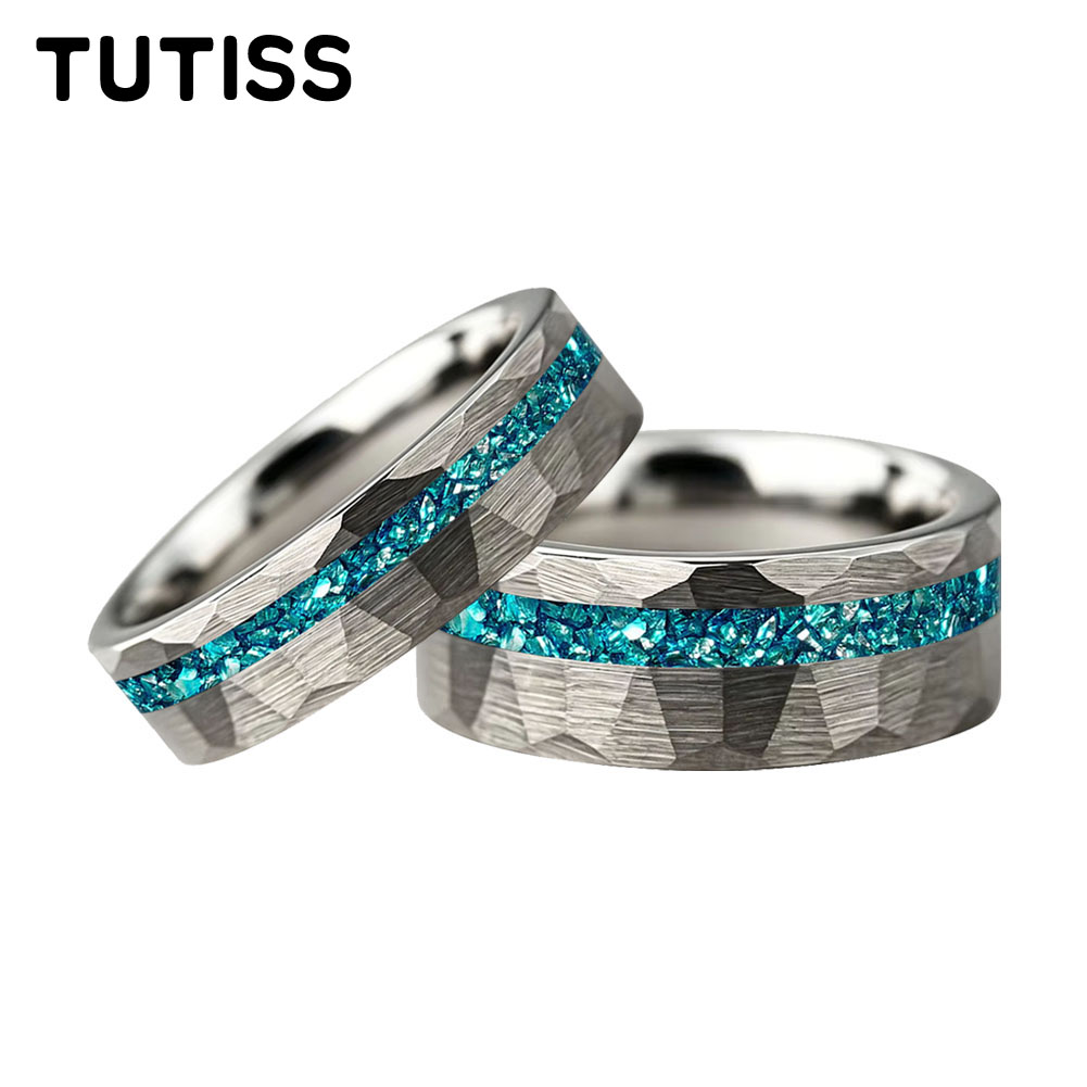 TUTISS 6/8mm Hammered Offset G - đánh giá và giá Wedding Zone
