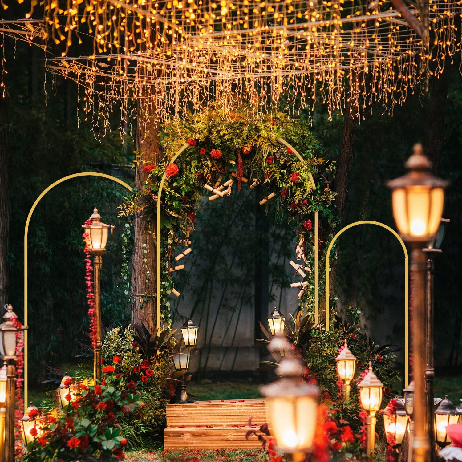 1pc Gold Metal Arch Backdrop S - đánh giá và giá Wedding Balloon Arch
