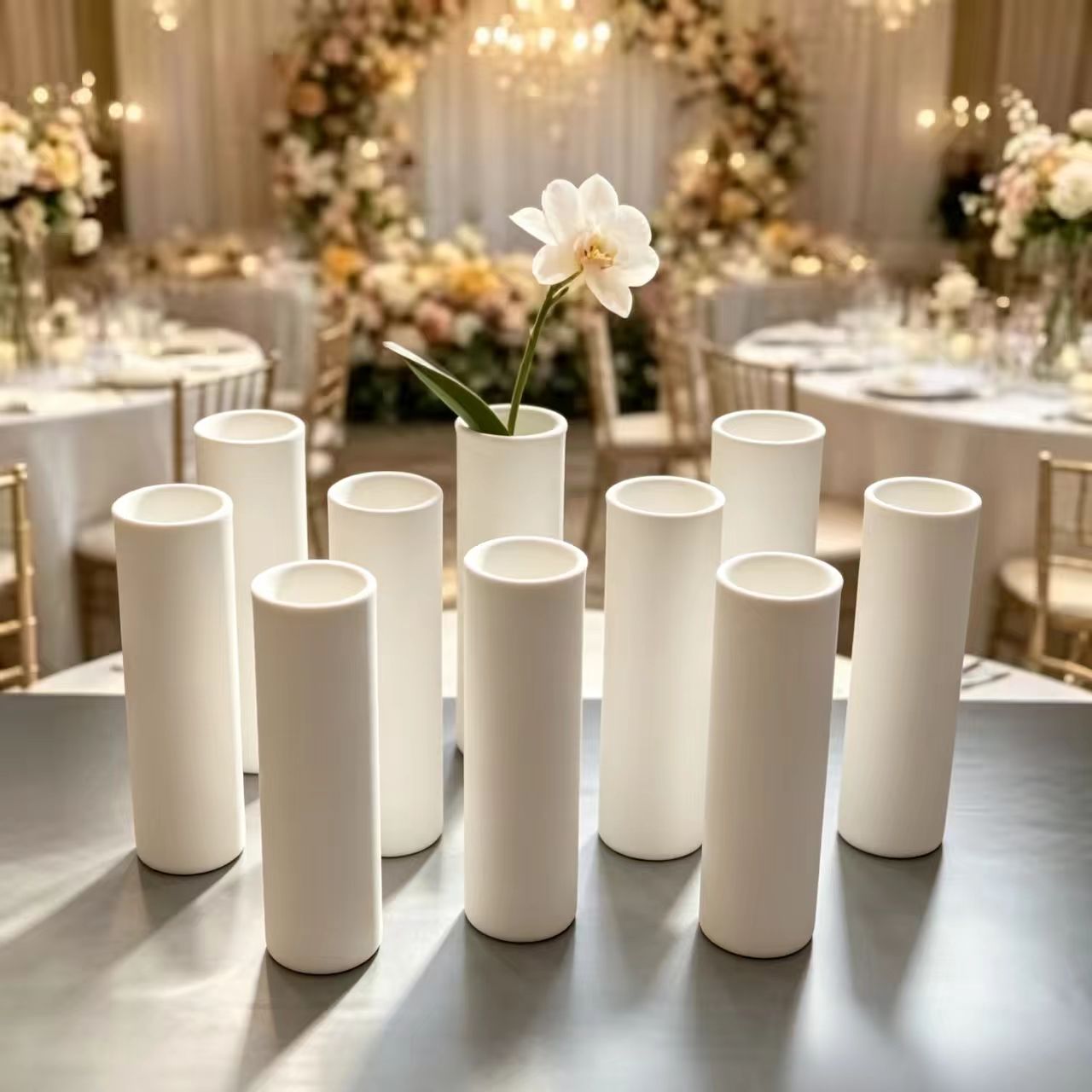 12pcs Clear Plastic Cylinder V - đánh giá và giá Wedding Supply Bulk