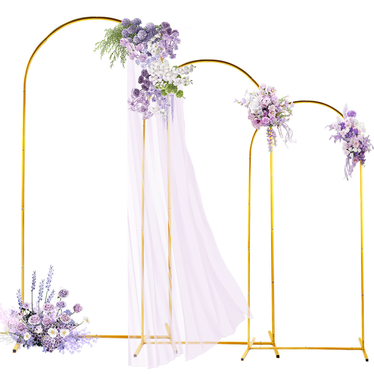 3Pack Golden Metal Arch Kits,  - đánh giá và giá Wedding Balloon Arch